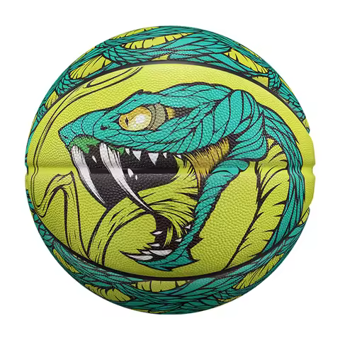 Pythons Printing Basketball Size 7 Official Certification Game Basketball with Pump Needle Net 3 Lay