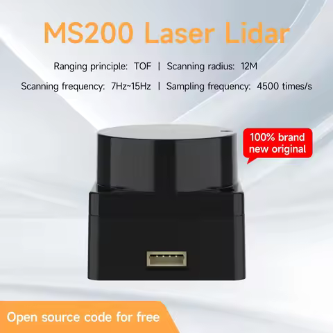 MS200 Lidar Sensor Kit Portable 360°TOF Ranging Scanner 12m Range Support ROS1 and ROS2 For ROS Robo
