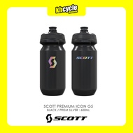 Scott Bottle Premium Icon G5 black/prism silver 600ml_Bike Bottle Bicycle Bottle Cycling Water Bottl