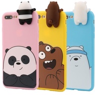 We Bare Bears 3D Soft Silicone Phone Case for iPhone X 8 8plus 7 7plus 6 6plus 5 5S SE Nice Gift for
