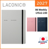 LACONIC 2027 B6 Weekly Hard Cover Planner - Pink, Gray, Navy- Starts September 2026