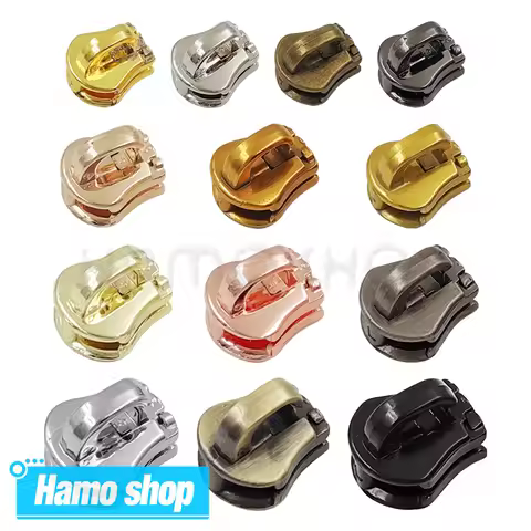 5-10pcs 3# -10# Metal Zippers Sewing Zipper Slider For Bag Jacket Zip Head Pull Repair Kit DIY Pocke