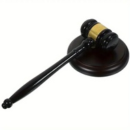 Delicate Wood Gavel Handmade Wooden Auction Hammer Wood Gavel+Sound Block for Lawyer Judge Auctionee