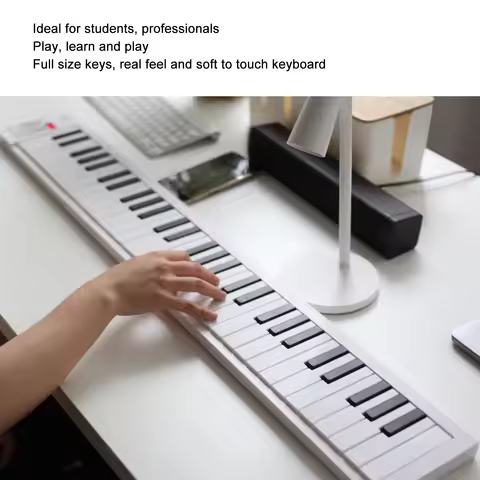 61 Key Foldable Piano Keyboard 61 Key Foldable Piano Portable Keyboard Folding Electronic Instrument