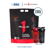 Rule 1 Clean Gainer (10lbs & 5lbs) - Lean Mass Gainer, Low Fat, Low Sugar, High Protein, FREE SHAKER