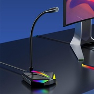 Chatting Computer Desktop Gaming Mic Mic Online PC RGB Studio Hose Adjustable Class