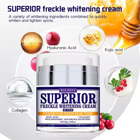 KYLIEFIT Superior Freckles Whitening Women Face Cream, Dark Spot Correction Facial Cream, Remove Sta