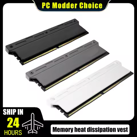 RAM Stick Heatsink DDR3/R4/R5 Aluminum Alloy CNC Memory Cooler Armor Vest for Desktop Computer & Ser