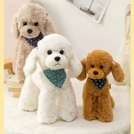Taiwan Shipping Cute Simulation Dog Teddy Plush Toy Poodle Doll Puppy Bed Female