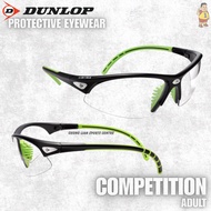 Dunlop Squash Goggles Protective Eyewear  Senior Racquetball Eye Protector Black Green