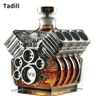 [dksqer] Car Engine Shaped Whiskey Bottle with Stopper for Brandy Scotch Spirits
