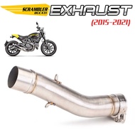 Stainless Steel Motorcycle Exhaust Midpipe For Ducati Scrambler 800 2015-2021 Monster 797 Moto Exhau