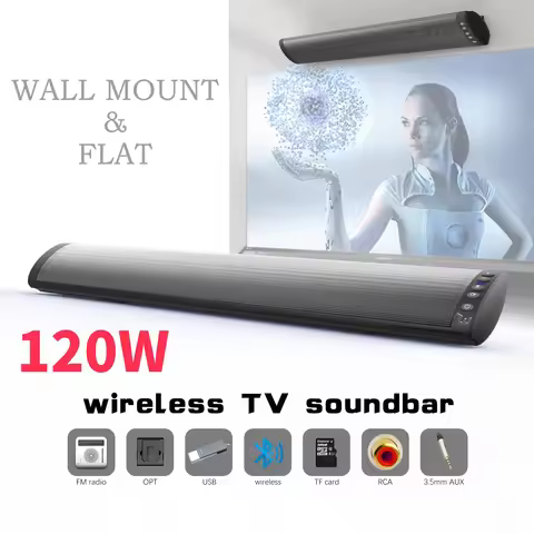 BS-41 120W Wireless Bluetooth Sound Wall mounted Home Theater Wireless Remote Control Desktop Long B