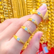 แหวนทองคำแท้ครึ่งสลึง 1.9 กรัม ลายพลอยเม็ดเดียว การันตีทองคำแท้ 96.5% ขายได้ จำนำได้ มีใบรับประกันสินค้า