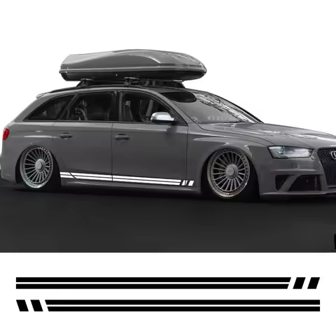 Car Door Sticker Side Skirt Trims Vinyl Decal Stripes For Audi A4 B8 B9 B7 8W 8K 8E Avant Quattro Al