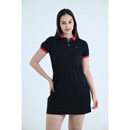 COLLEZIONE C2 24ED1K002 BLACK Pique Women Polo Dress SLIM Fit Key logo Filipino Made