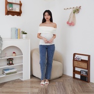 Fomenot Basic GAWON Top Korean Rib Knit FashionWanita