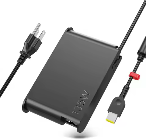 20V 6.75A 135W AC Laptop Power Adapter Charger Lenovo IdeaPad Y40-70 Y50-70AM-IFI Y700 Z710 T15p P15