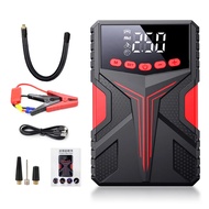 จั๊มสตาทรถยนต์Car Jump Starter อัตราเงินเฟ้อของยาง,สตาร์ทรถ 2-in-1，8000MAH จั้มสตาร์ท พาวเวอร์แบงค์ 