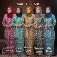 (Saiz XS - 5XL) Kurung Moden Sulam Sakura 8D. Kurung Moden Plussize Sulam