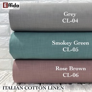 long shirt✘Premium Italian Cotton Linen Kain Pasang (Harga untuk 0.5 meter)