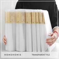 Homehomie A4 Transparent Clear Pocket File Document File Music Seet File Music Script File Certifica