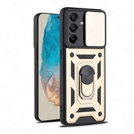 Samsung Galaxy M35 Trường Hợp Nhẫn Chủ Đẩy Cửa Sổ Điện thoại Bọc thép 2024 Bìa Đối Samsung Galaxy M3