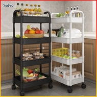 3/4/5 Tier Movable Storage Trolley Rack With Wheels Office Shelves Storage Rack Shelf Rack Rak Dapur Organizer Rack 置物架