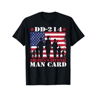 DD-214 AmericaS Official Man Card Veteran Day Flag T-Shirt AIOB