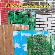 Metal deck Roof/Wall new design. Metal deck bercorak. for homestay, rumah kebun