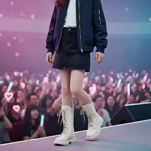 New Children Knee Length Boots Autumn British Girls Princess Boots Kids Zipper Comfortable Non Slip 