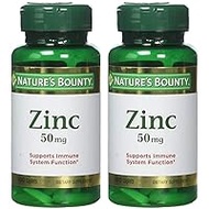 海外直送品Nature's Bounty Natures Bounty Chelated Zinc, 100 tabs 50 mg(Pack of 2)