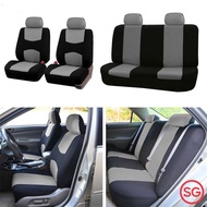 Car Seat Cover (Full Set), 2mm Sponge, Polyester Cloth Free Size 5 Seater