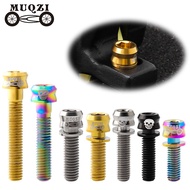 MUQZI Titanium Screws Bicycle M5x15 17 19MM M6x17 19 30 35MM Bike Headset Top Cap Stem Brake Caliper Bolt