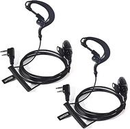UAYESOK Radios Headphones 2 Pin, G-type Security Headset with PTT Microphone and Earplugs, Compatibl