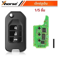 1/5PCS XHORSE XNHO00EN Universal Remote Key สําหรับ Honda ประเภทไร้สาย XN004 Remote Key 3 ปุ่มสําหรั