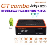 3 GTMEDIA GT COMBO Amlogic S905X3 9.0 TV Box DVB-S2 DVB-T2 DVB-C 2G 16G 2.4G 5G BT4 4K Dvb S2 T2 Pk Mecool K5