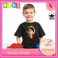 BAJU BORONG VIRAL 100% PREMIUM COTTON ONEPIECE LUFFY SMILE Cotton Tshirt Shirt Tops Baju Kids Kid Children Kanak Unisex Boy Girl Lelaki