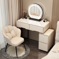 Small Apartment Light Luxury Dressing Table New Bedroom Style Makeup Table2025Cream Rock Slab Modern