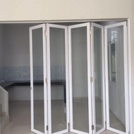 Kusen Pintu Aluminium Lipat/Daun Pintu Aluminium Lipat Full Kaca/Kusen Aluminium