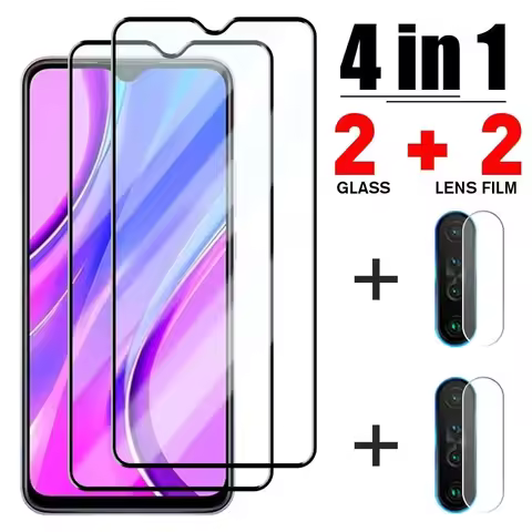 4 in 1 Screen Protector For Redmi Note 10 9 8 7 Pro Max 10T 10S 9T 9S 8T Camera Lens Film For Redmi 