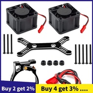RC Car Upgrade Dual Cooling Fan 4985 1717 Motor Heat Sink Kit for 1/5   6S 8S Arrma KRATON Outcast B