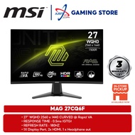 MSI MAG 27CQ6PF 27" CURVE MONITOR (27" RAPID VA QHD / 180Hz / 0.5Ms / AMD FreeSync / HD MI + DP )