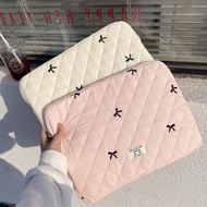 11inch/ 13-14inch/ 15-15.6inch Laptop Bag/ Tablet Bag Korean Ins Style Embroidered Bow Bag