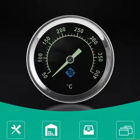 Stainless Steel BBQ Barbecue Grill Thermometer 400 Celsius Cooking Household Temperature Gauge Meter
