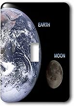 3dRose lsp_76842_1"Solar System-Earth and Moon Single Toggle Switch