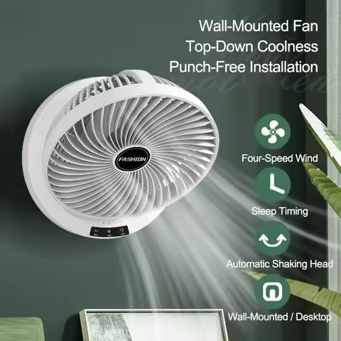 New Desktop Fan Folding Shaking Head Electric Fan Rechargeable Portable Fan Mini Low Noise Strong Wi