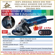 100% Original BOSCH GWS 900-100S Angle Grinder For Cutting Metal / Mesin Grinder Pencanai Potong Bes