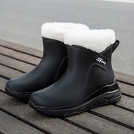 【Huanya Shoes Industry】Rain Boots for Women2023New Lightweight Non-Slip Rubber Shoes Fashion Velvet Padded Shoe Cover