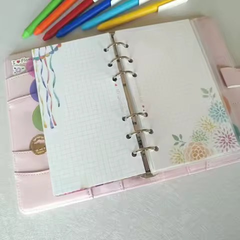 A5 A6 A7 40Sheets Loose Leaf Notebook Refill Spiral Binder Inner Page Inside Paper Stationery